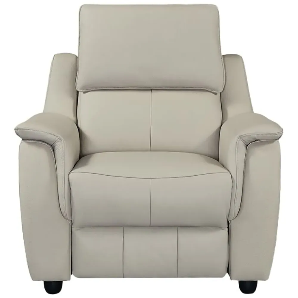 Milun 1-Seater Electric Recliner Sofa - Cloud, Leather