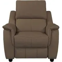 Milun 1-Seater Electric Recliner Sofa - Dark Taupe, Leather