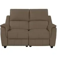 Milun 2-Seater Electric Recliner Sofa - Dark Taupe, Leather