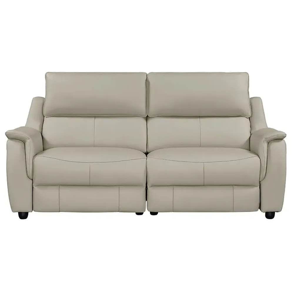 Milun 3-Seater Electric Recliner Sofa - Cloud, Leather