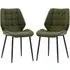 Minford Dining Chairs Set of 2 - Bottle Green, Fabric