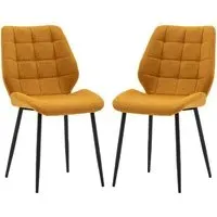 Minford Dining Chairs Set of 2 - Saffron, Fabric