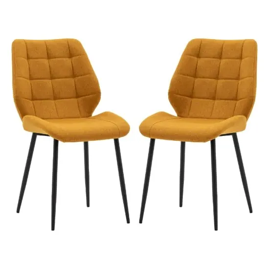 Minford Dining Chairs Set of 2 - Saffron, Fabric