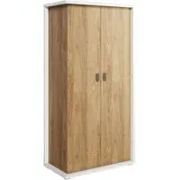 Minot 2-Door Wardrobe - Natural, Hickory Oak