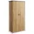 Minot 2-Door Wardrobe - Natural, Hickory Oak