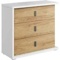 Minot 3-Drawer Chest - Natural, Hickory Oak