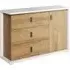 Minot Sideboard with 1 Door 3 Drawers - Natural, Hickory Oak