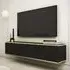 Minsk Floating TV Stand with 2 Doors - Black