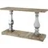 Mintaka Console Table with Silver Legs - Natural, Pine Wood
