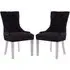 Mintaka Dining Chairs with Chrome Legs - Black, Velvet
