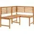 Mirha Corner Garden Bench - Natural, Acacia