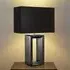Mirror Table Lamp with Mirrored Base - Black
