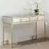 Mirzam Antique Mirrored Console Table with Drawers - Gold