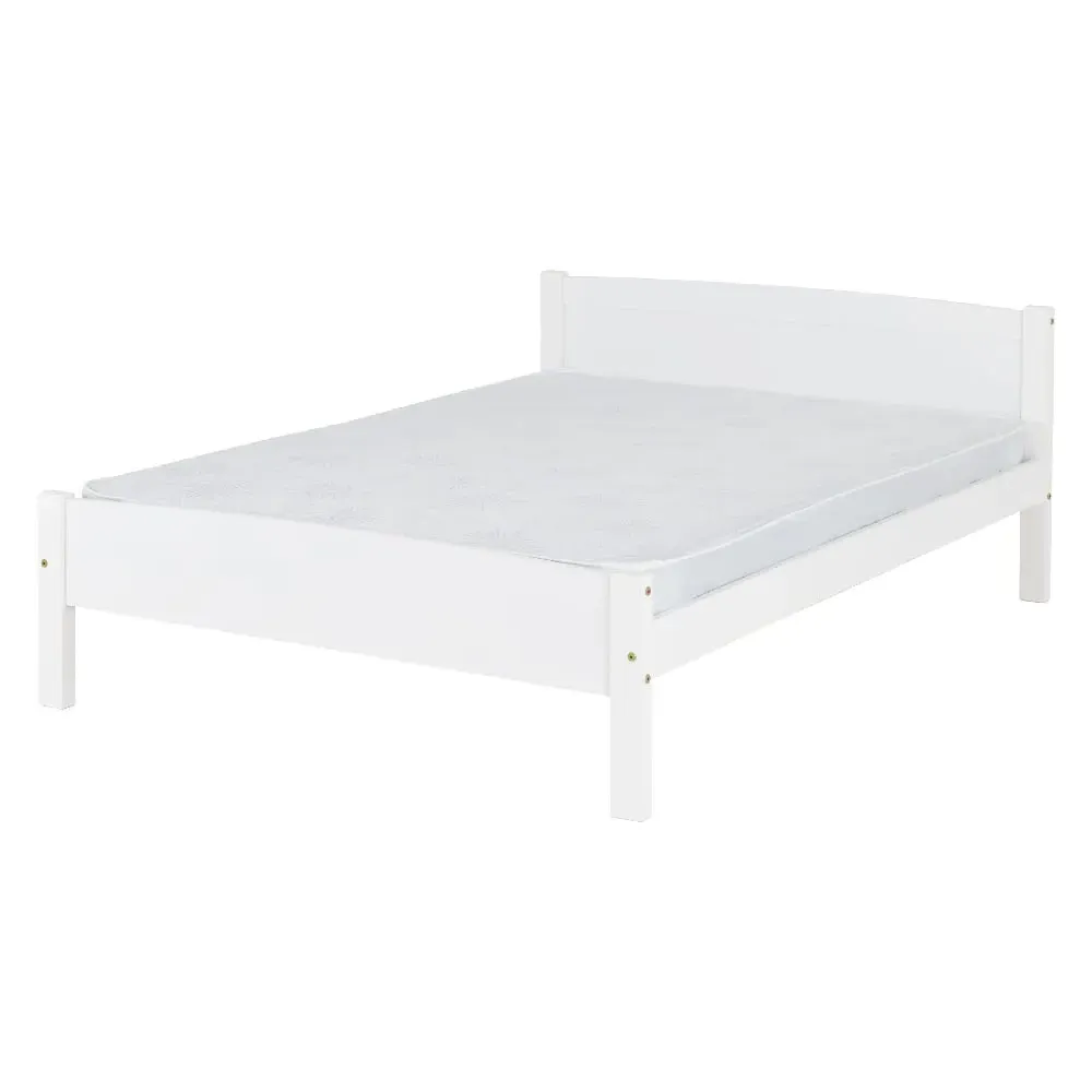 Misosa Double Bed Frame - White, Wood
