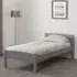 Misosa Single Bed Frame - Grey Slate, Pine Wood