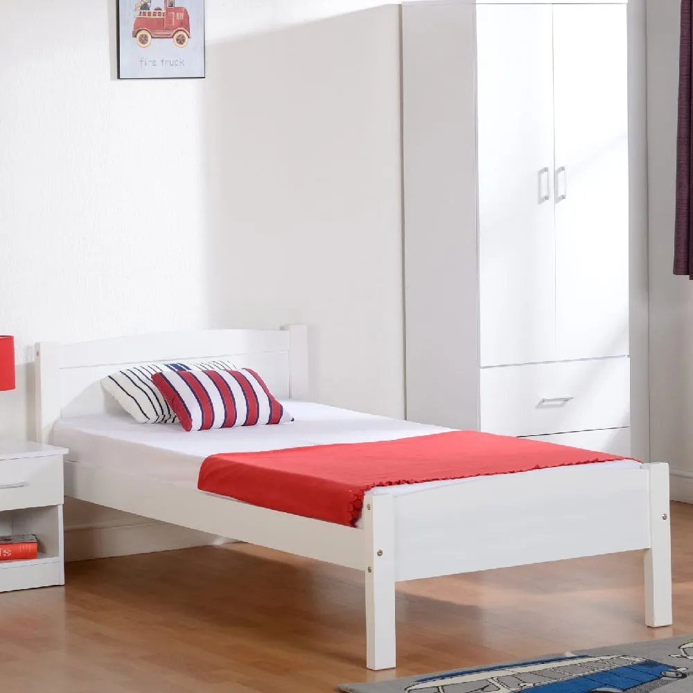 Misosa Single Bed Frame - White