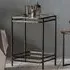 Mitchell Side Table - Clear Glass, Bronze