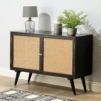 Mixco 2 Door Sideboard - Black, Mango Wood
