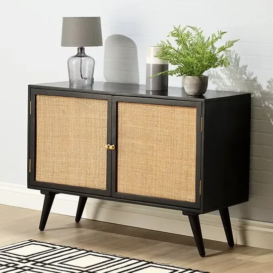 Mixco 2 Door Sideboard - Black, Mango Wood image