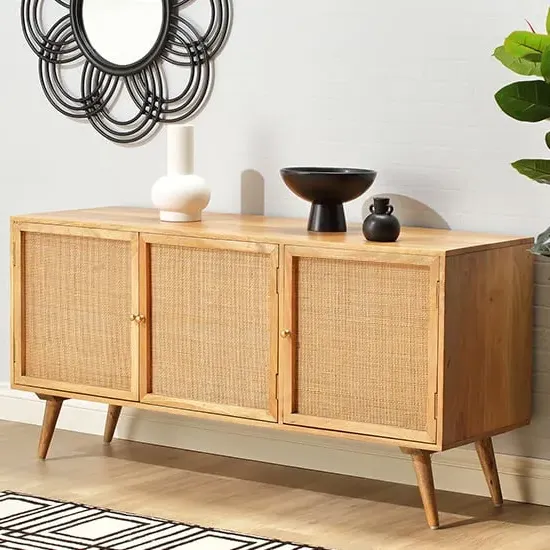 Mixco 3 Door Sideboard - Natural, Mango Wood