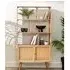 Mixco Bookshelf with Storage - Natural, Mango Wood