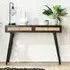 Mixco Console Table with 2 Drawers - Black, Mango Wood