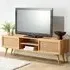 Mixco TV Stand with 2 Doors - Natural, Mango Wood