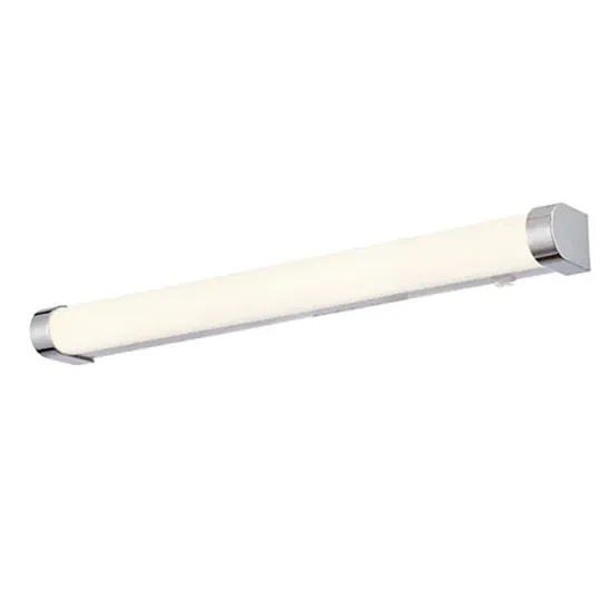 Moda LED White Ribbed Wall Light - Chrome