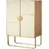 Modeco Bar Storage Cabinet with 2 Doors - Gold, Oak Wood
