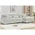 Modesto Left Hand Corner Sofa - Beige, Fabric