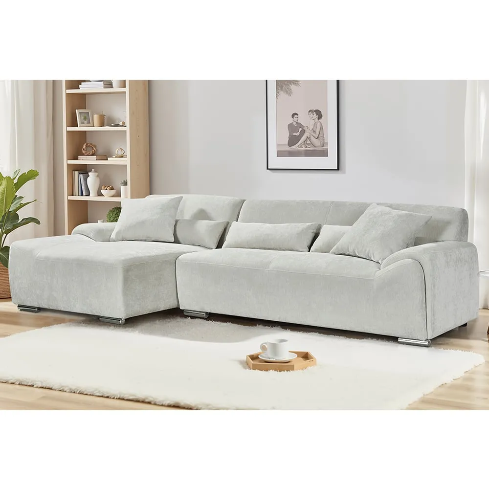 Modesto Left Hand Corner Sofa - Beige, Fabric image