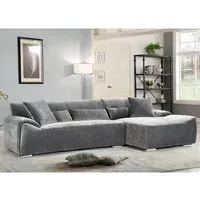 Modesto Left Hand Corner Sofa - Charcoal, Fabric