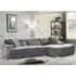 Modesto Left Hand Corner Sofa - Charcoal, Fabric