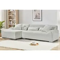 Modesto Right Hand Corner Sofa - Beige, Fabric