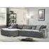 Modesto Right Hand Corner Sofa - Charcoal, Fabric