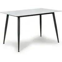 Modico Rectangular Dining Table - White, Ceramic