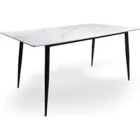 Modico Rectangular Dining Table - White, Ceramic