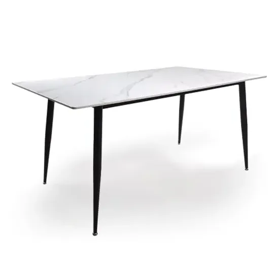 Modico Rectangular Dining Table - White, Ceramic image