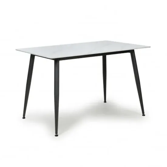 Modico Rectangular Dining Table - White, Ceramic image