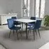 Modico Small Dining Table with 4 Leuven Chairs - White, Ceramic