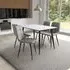 Modico Small Dining Table with 4 Massa Chairs - White, Ceramic