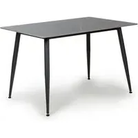 Modico Small Rectangular Dining Table - Grey, Ceramic