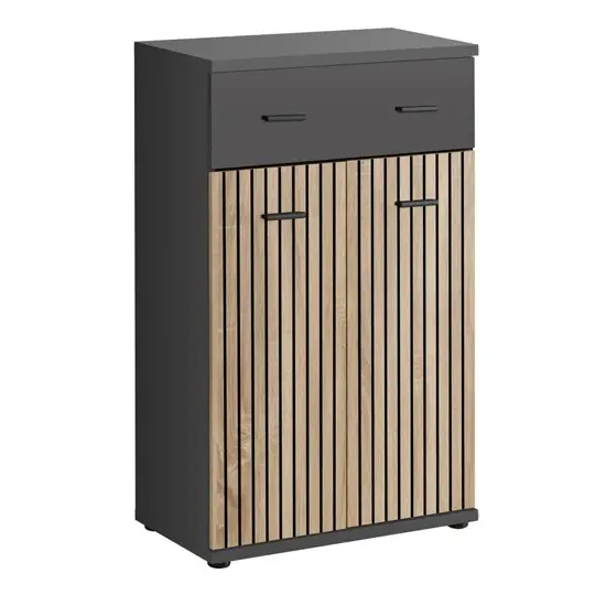 Moena 2-Door Hallway Storage Cabinet - Anthracite, Laminated Board product