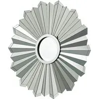 Moketa Flare Design Wall Mirror - Silver