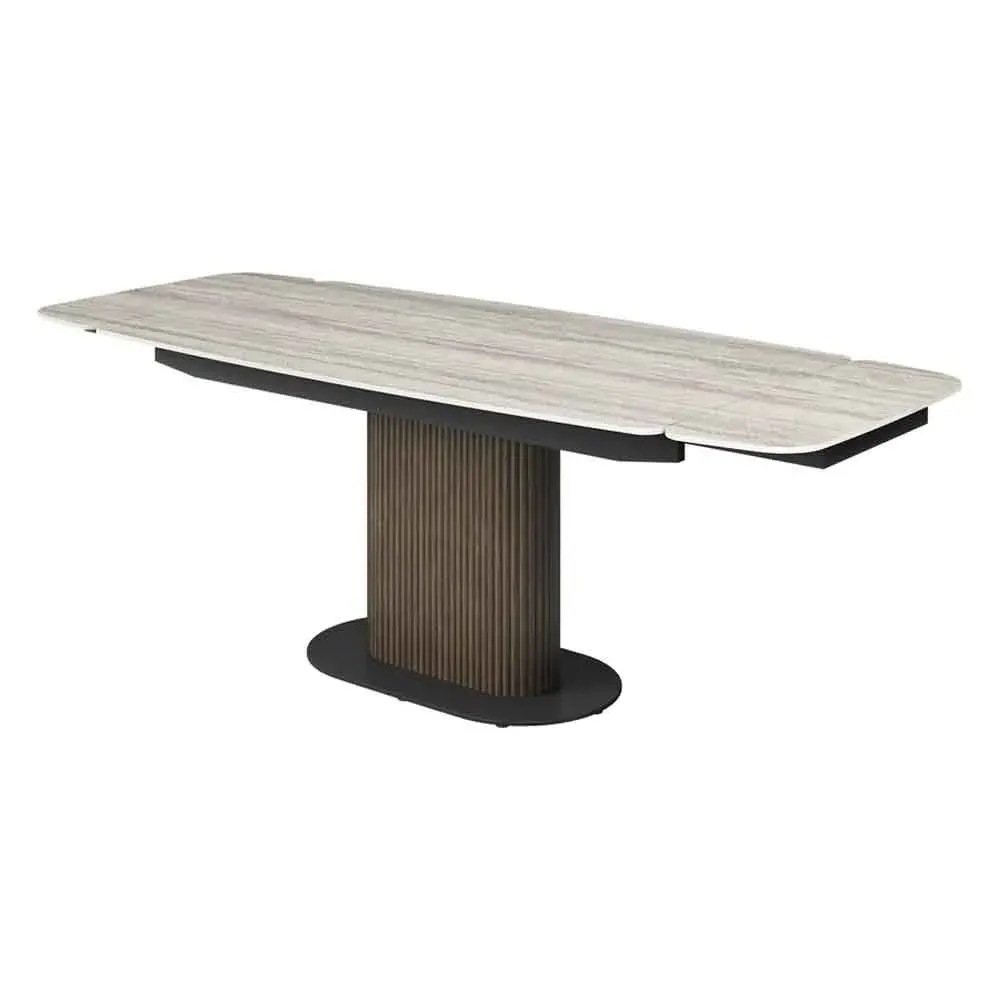 Molaro Extendable Dining Table - Travertine, Ceramic product