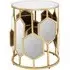 Moldovan Round Side Table with Hexagonal Mirrors - Gold