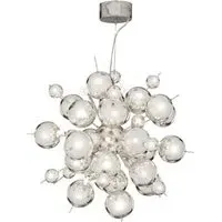 Molecule 12 Light Pendant with Chrome Balls