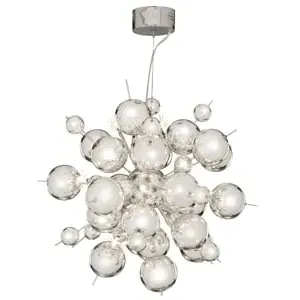Molecule 12 Light Pendant with Chrome Balls