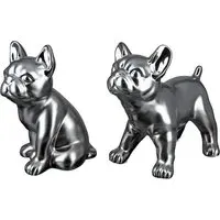 Moline Ceramics Bulldog Cantus Sculpture - Silver
