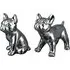 Moline Ceramics Bulldog Cantus Sculpture - Silver
